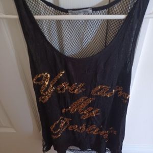 Fishnet lightweight tunic tank